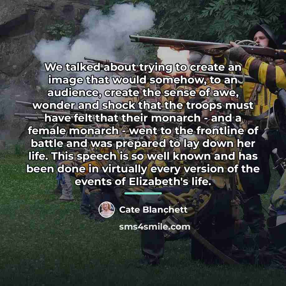 “We talked about trying to create an image that would…” quote by Cate Blanchett