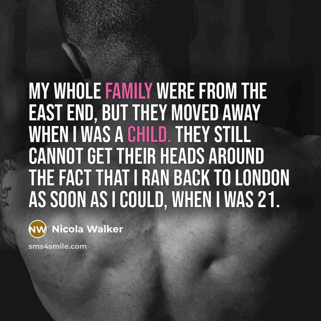 “My whole family were from the East End, but they…” quote by Nicola Walker