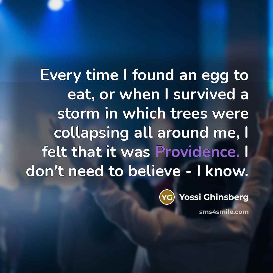 “Every time I found an egg to eat, or when…” quote by Yossi Ghinsberg