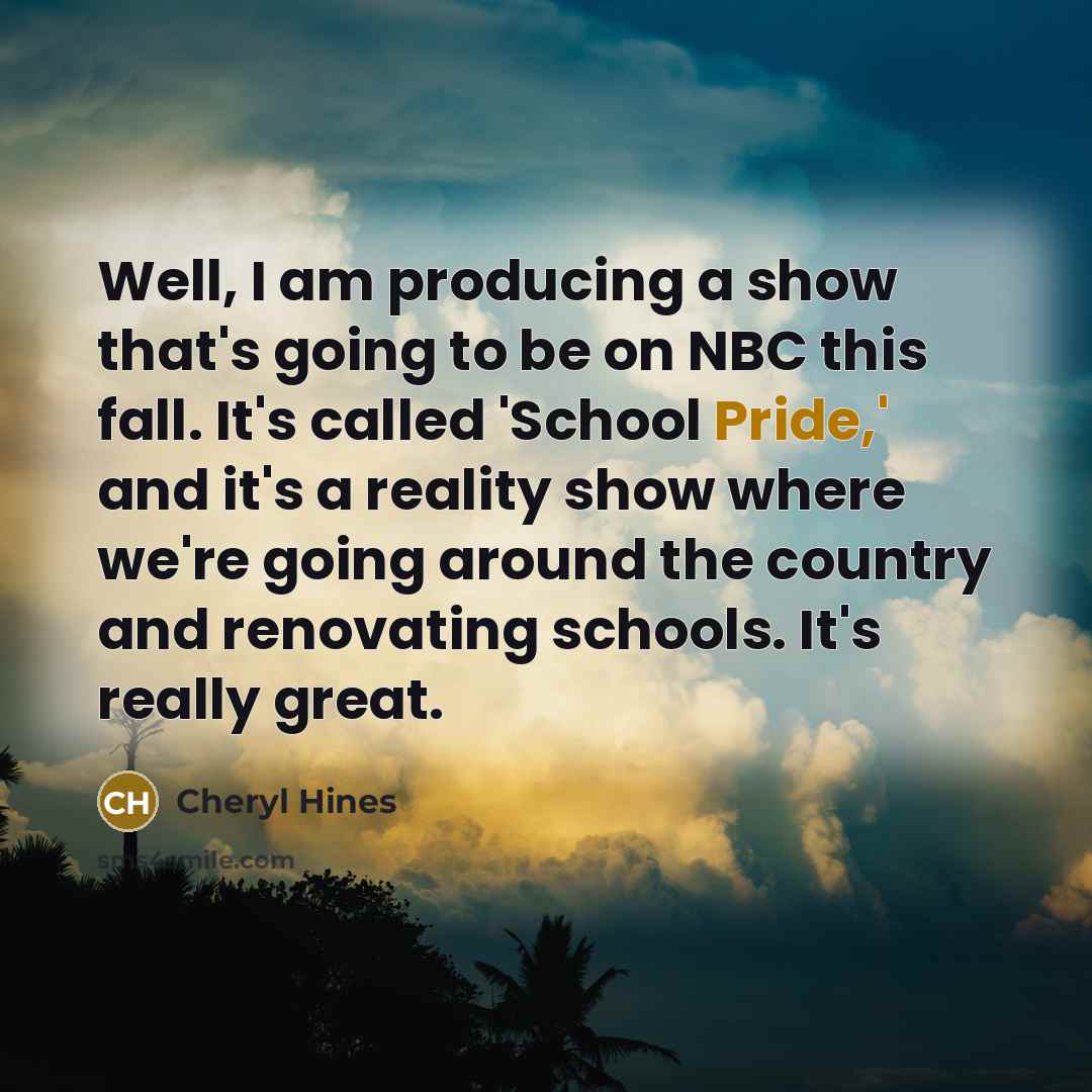 “Well, I am producing a show that's going to be…” quote by Cheryl Hines