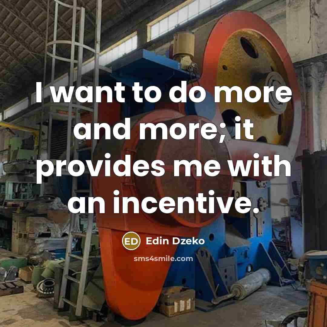 “I want to do more and more; it provides me…” quote by Edin Dzeko