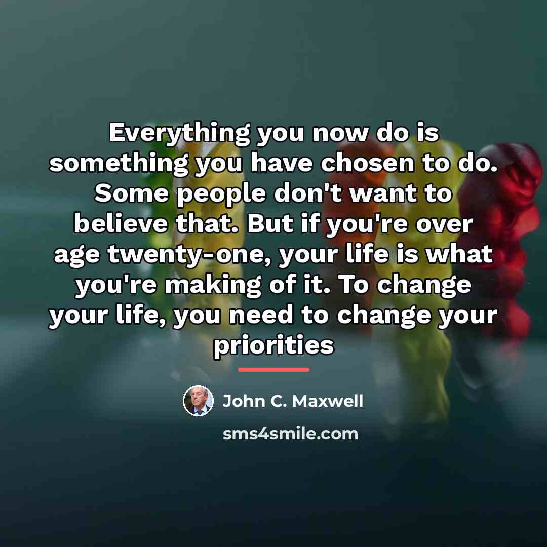 “Everything you now do is something you have chosen to…” quote by John C. Maxwell