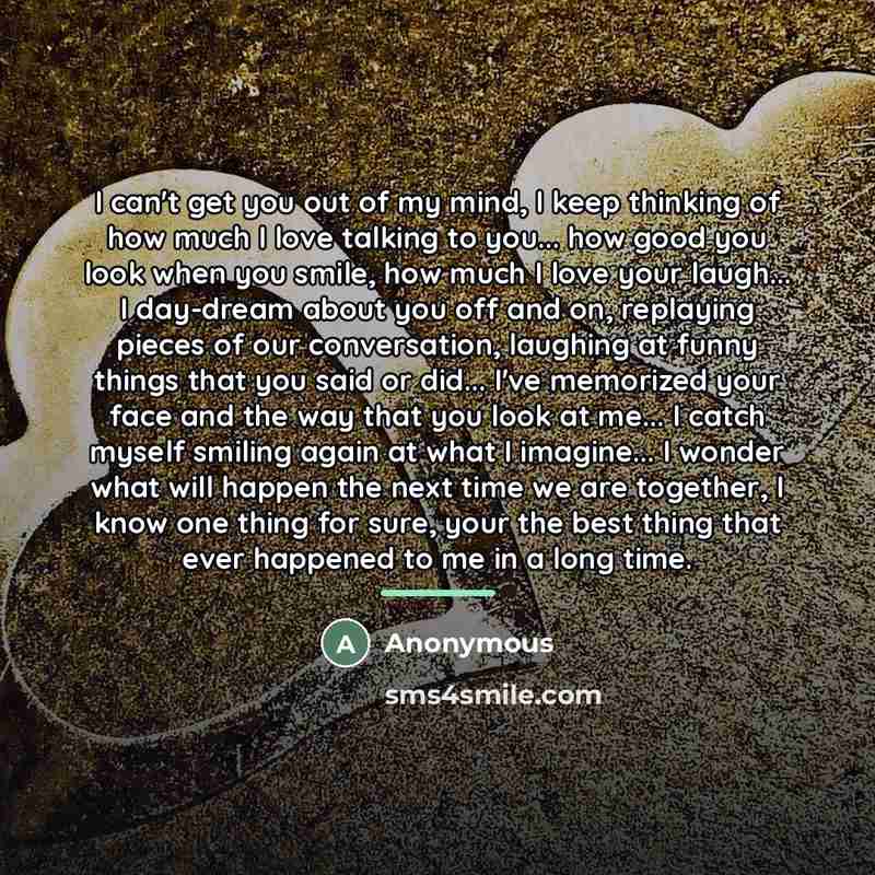 “I can't get you out of my mind, I keep…” quote by Anonymous