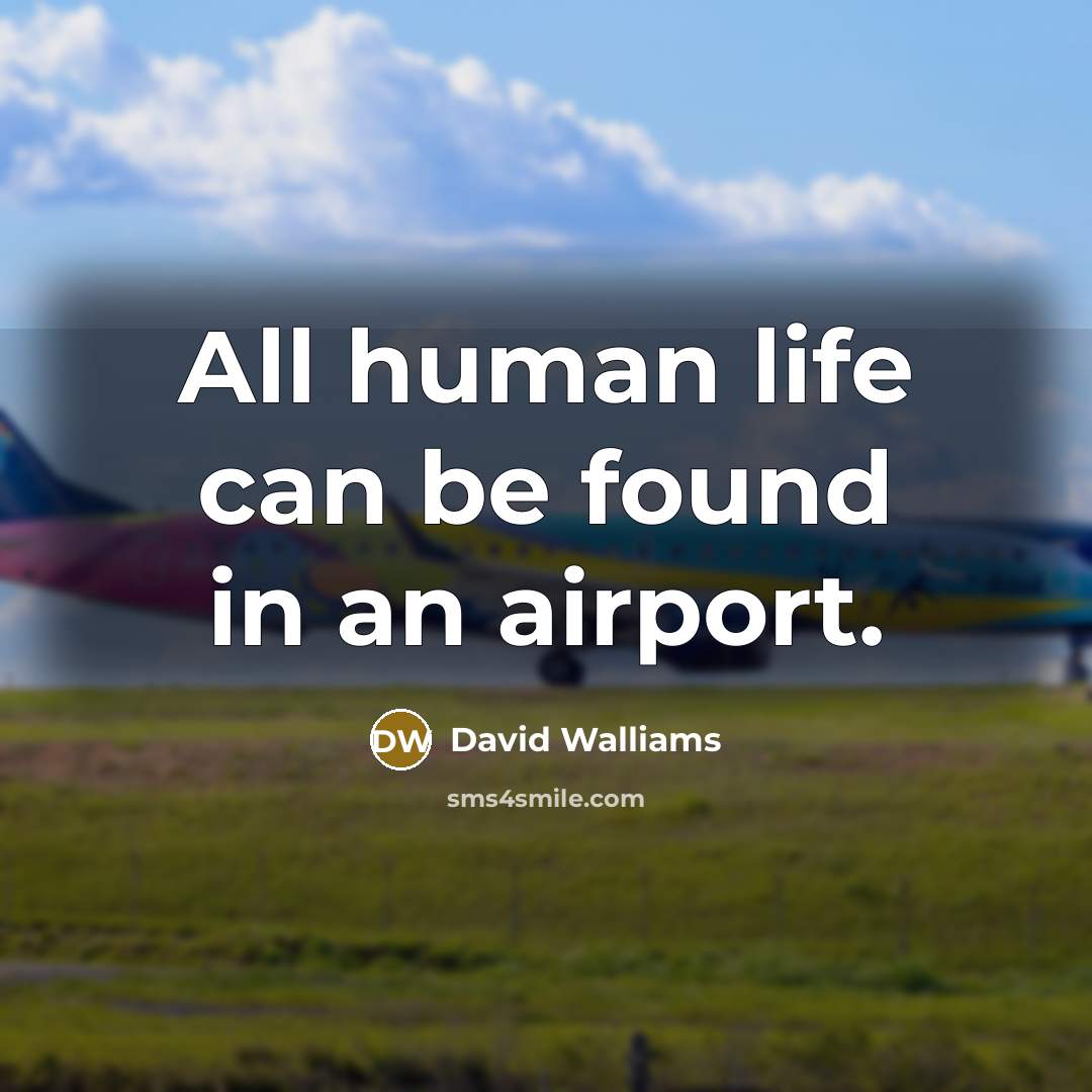 “All human life can be found in an airport.…” quote by David Walliams