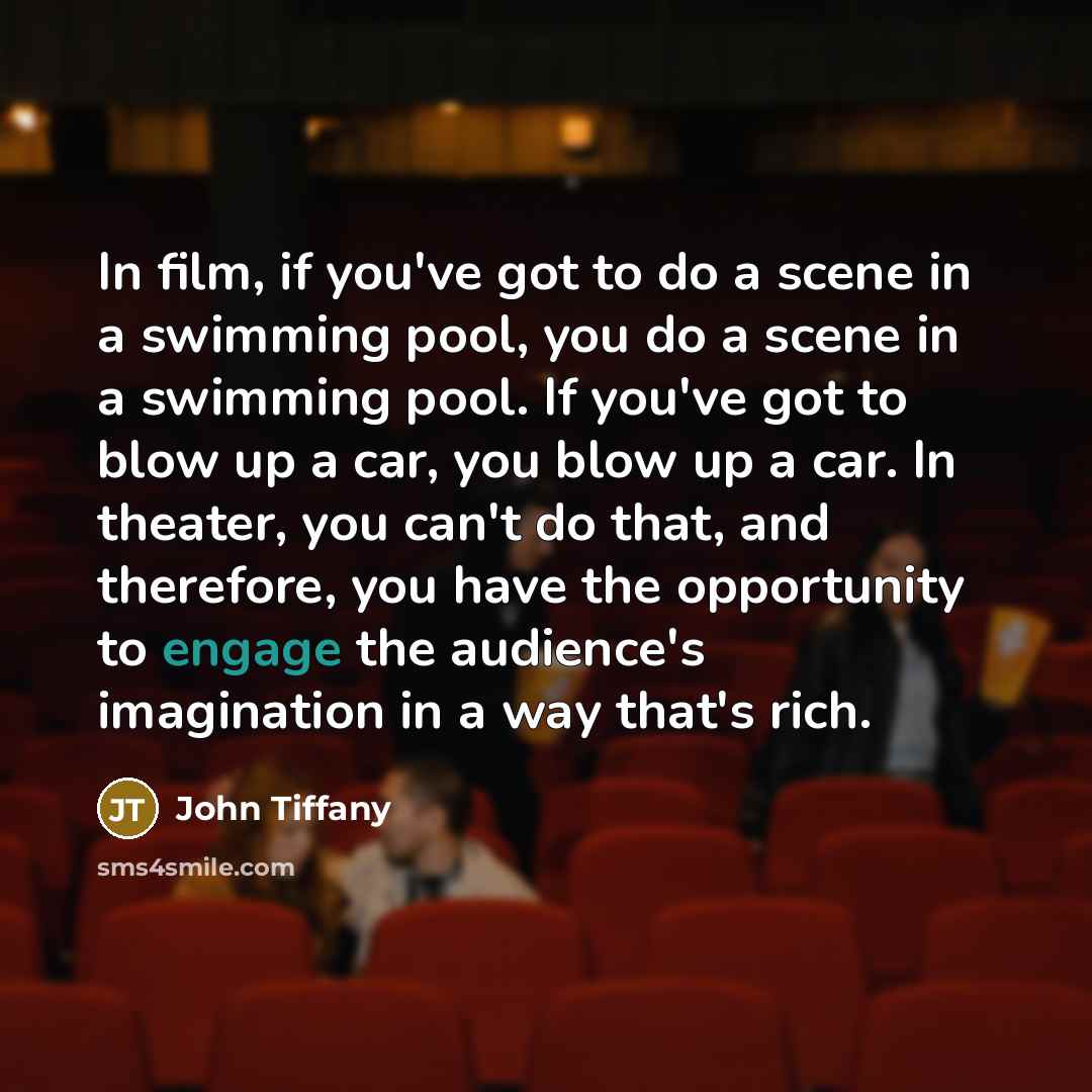“In film, if you've got to do a scene in…” quote by John Tiffany