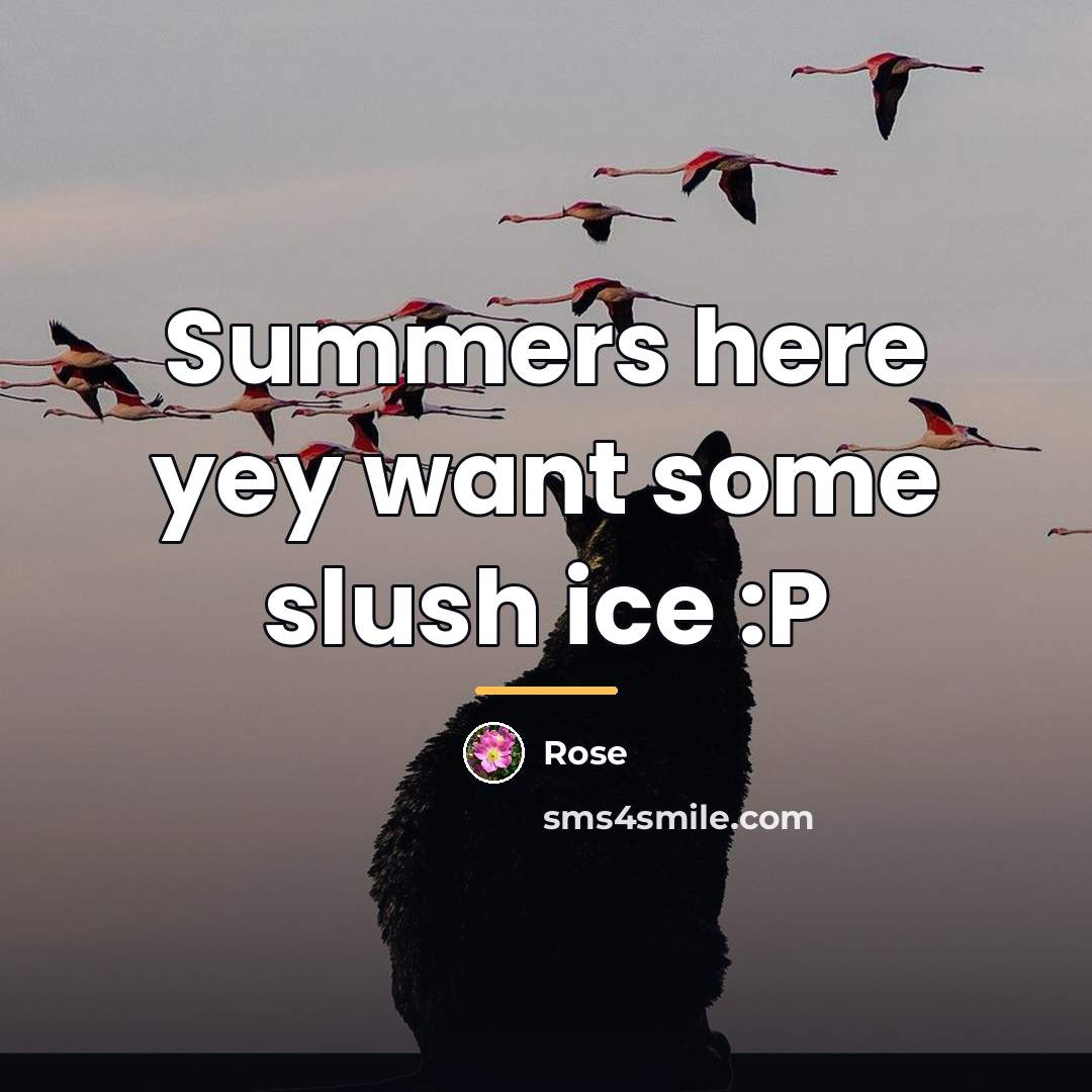 “Summers here yey want some slush ice :P…” quote by Rose