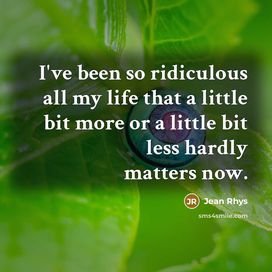 “I've been so ridiculous all my life that a little…” quote by Jean Rhys