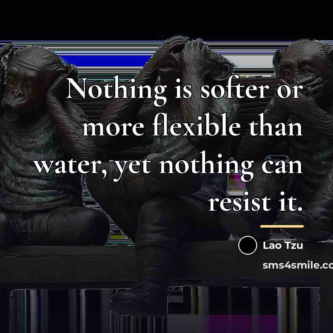 “Nothing is softer or more flexible than water, yet nothing…” quote by Lao Tzu