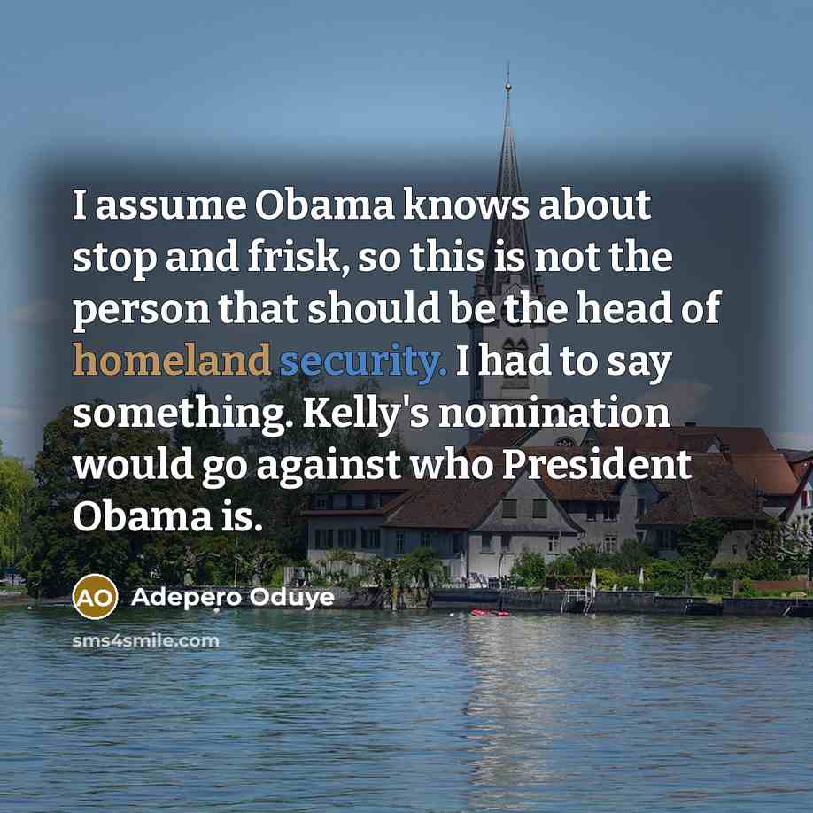 “I assume Obama knows about stop and frisk, so this…” quote by Adepero Oduye