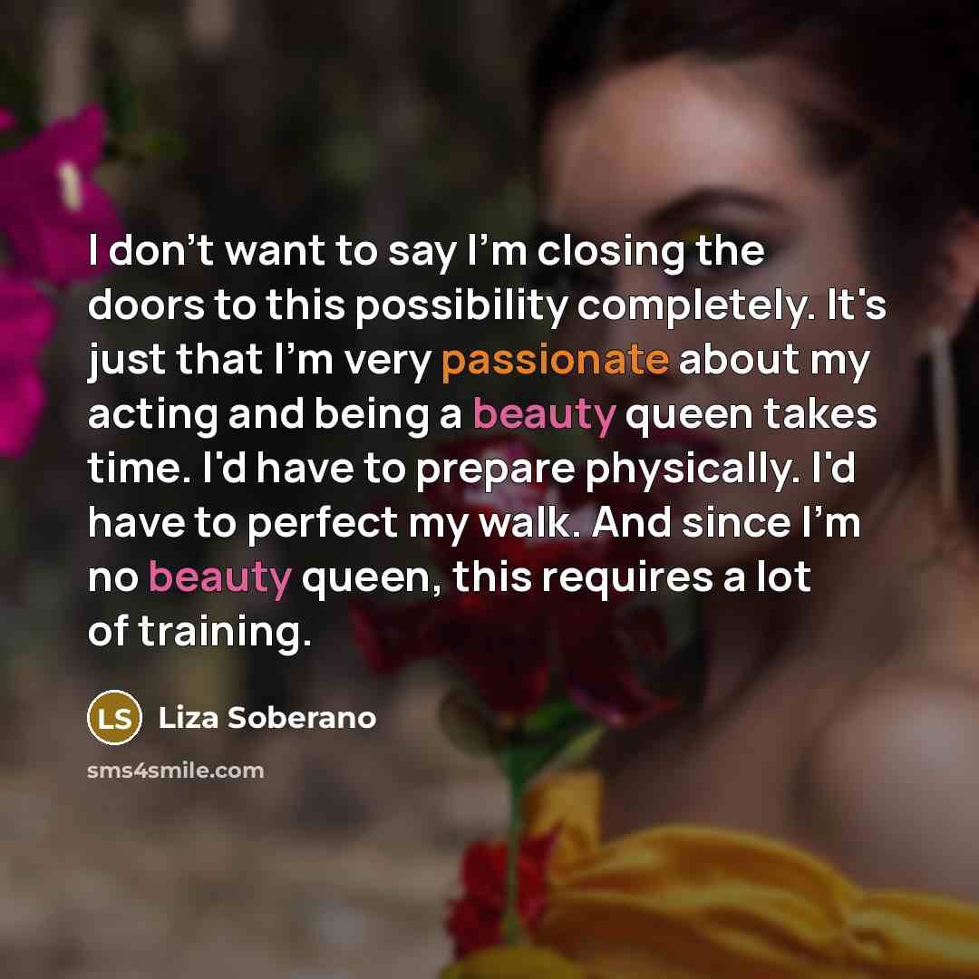 “I don't want to say I'm closing the doors to…” quote by Liza Soberano