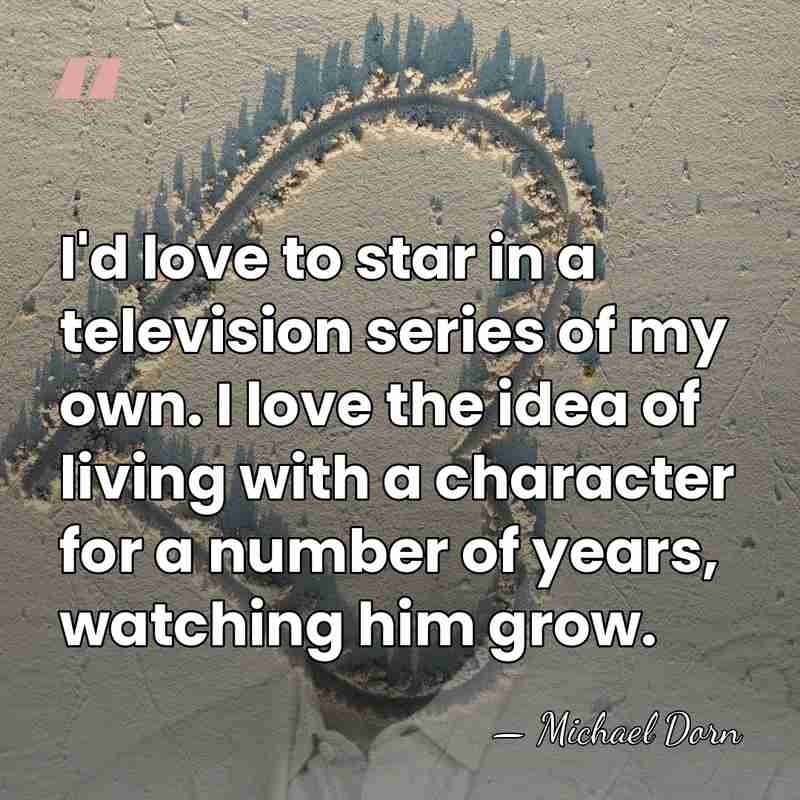 I'd love to star in a television series of my own. I&hellip; - Michael Dorn