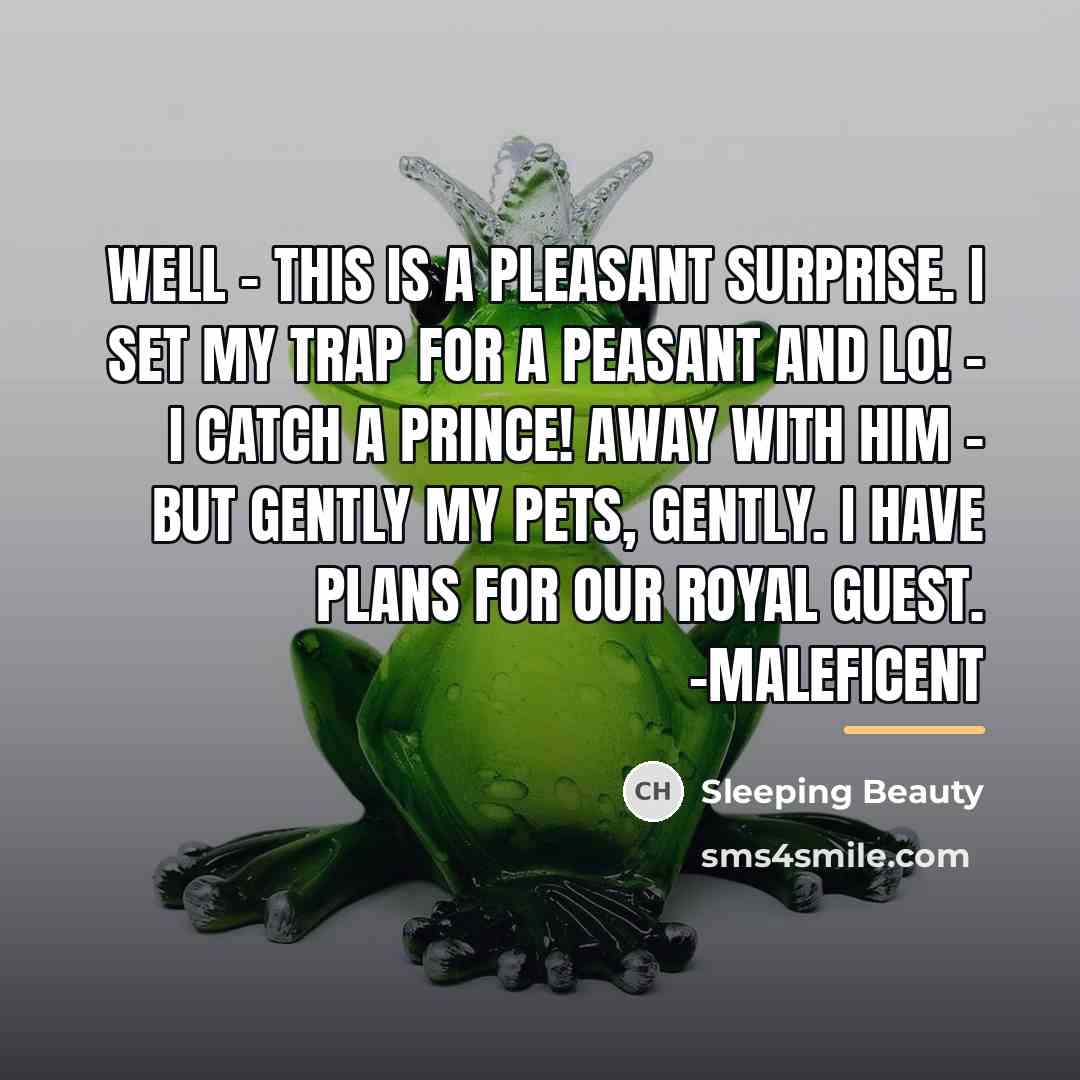 “Well - this is a pleasant surprise. I set my…” quote by Sleeping Beauty