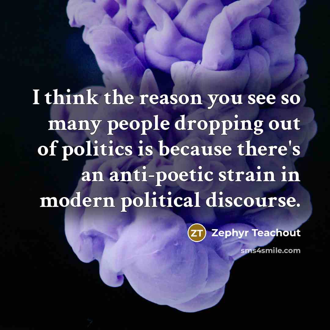 “I think the reason you see so many people dropping…” quote by Zephyr Teachout