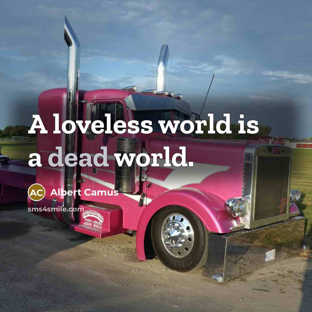 “A loveless world is a dead world.” quote by Albert Camus