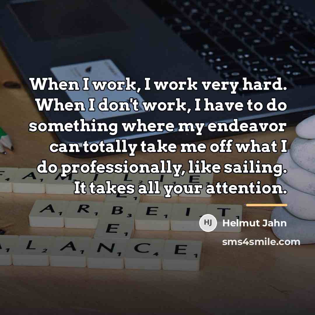 “When I work, I work very hard. When I don't…” quote by Helmut Jahn