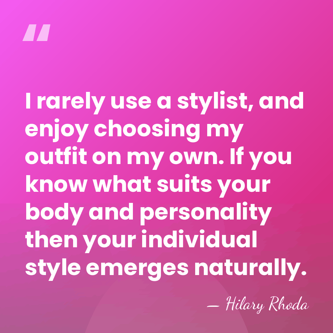 I rarely use a stylist, and enjoy choosing my outfit on my&hellip; - Hilary Rhoda