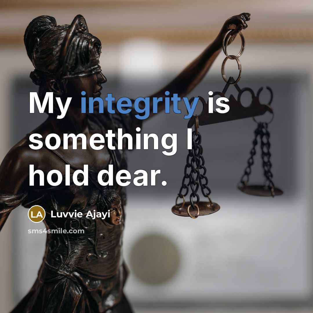 “My integrity is something I hold dear.…” quote by Luvvie Ajayi