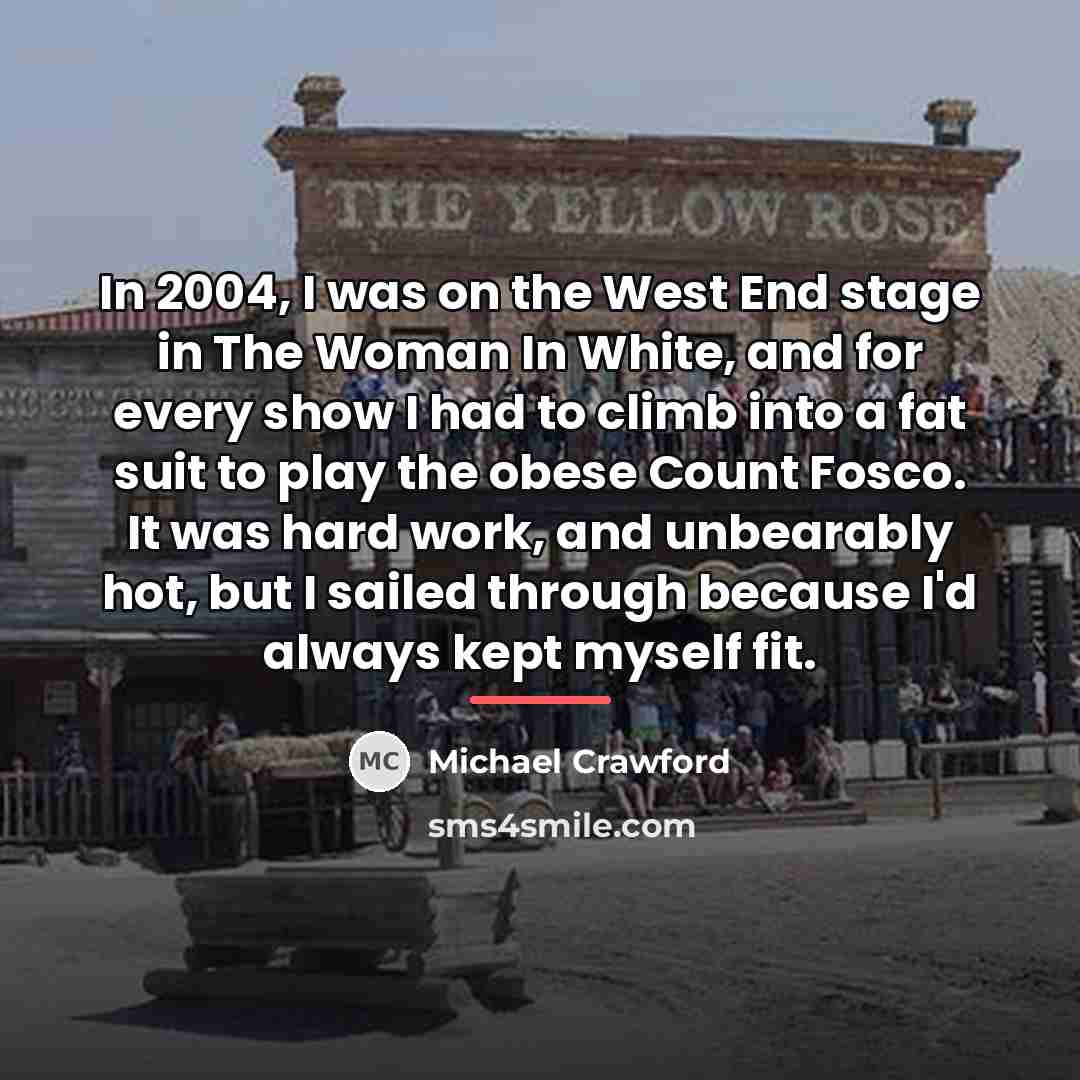 “In 2004, I was on the West End stage in…” quote by Michael Crawford