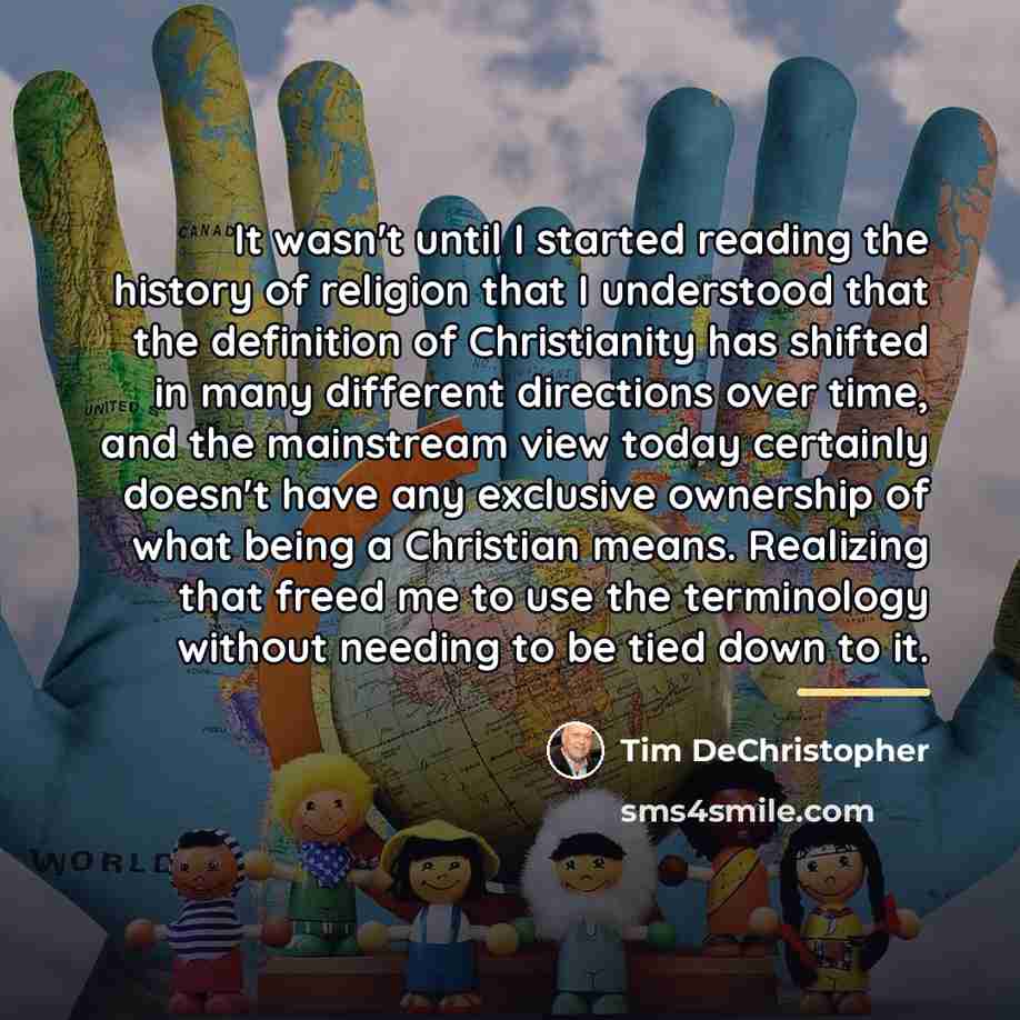 “It wasn't until I started reading the history of religion…” quote by Tim DeChristopher