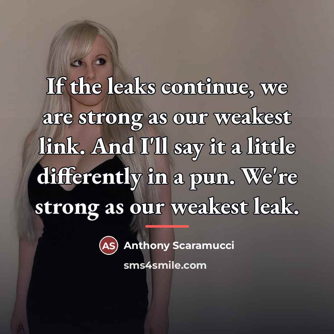 “If the leaks continue, we are strong as our weakest…” quote by Anthony Scaramucci