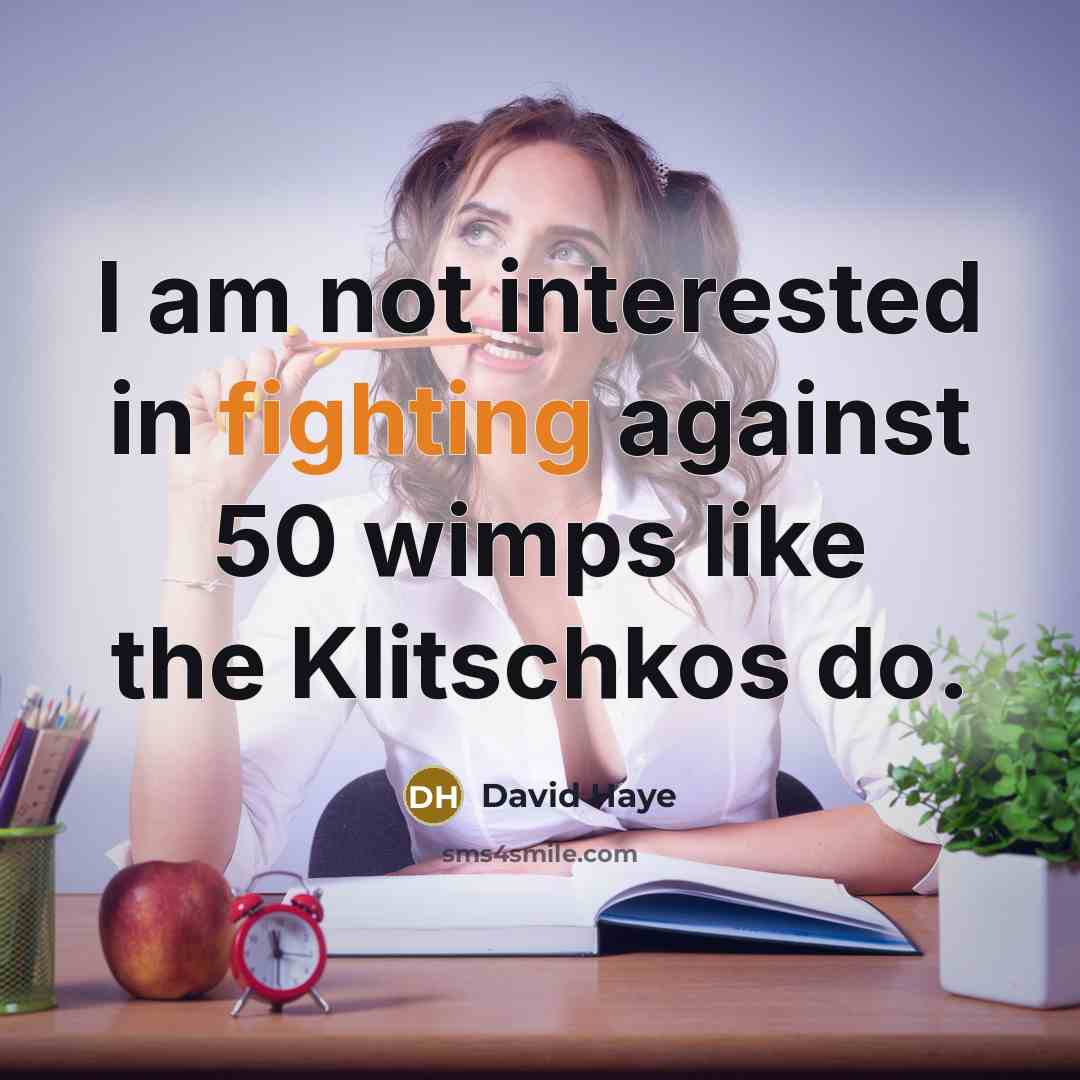 “I am not interested in fighting against 50 wimps like…” quote by David Haye