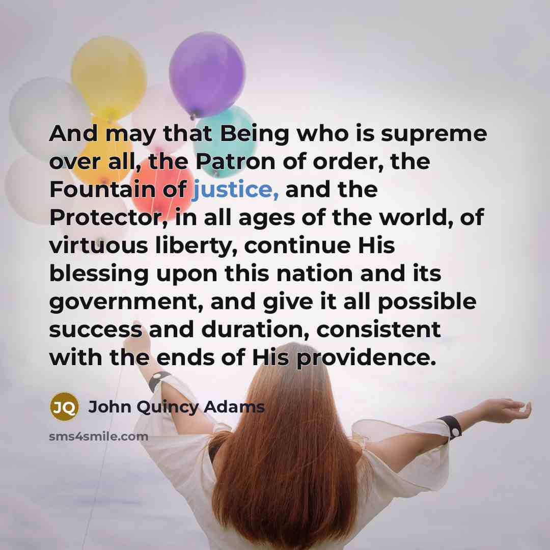 “And may that Being who is supreme over all, the…” quote by John Quincy Adams