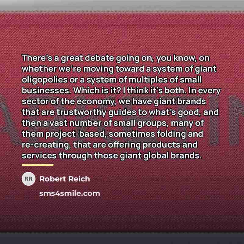 “There's a great debate going on, you know, on whether…” quote by Robert Reich