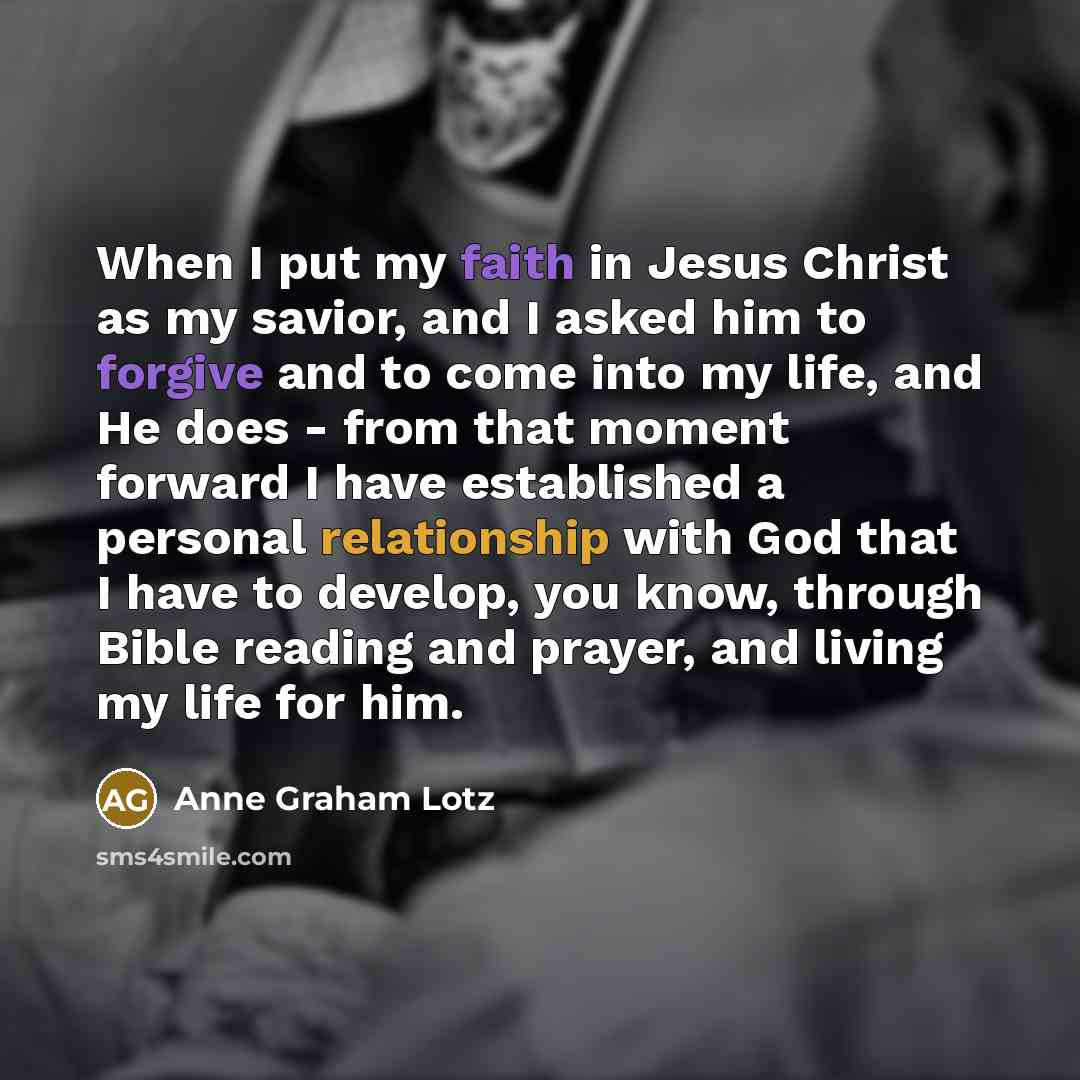 “When I put my faith in Jesus Christ as my…” quote by Anne Graham Lotz