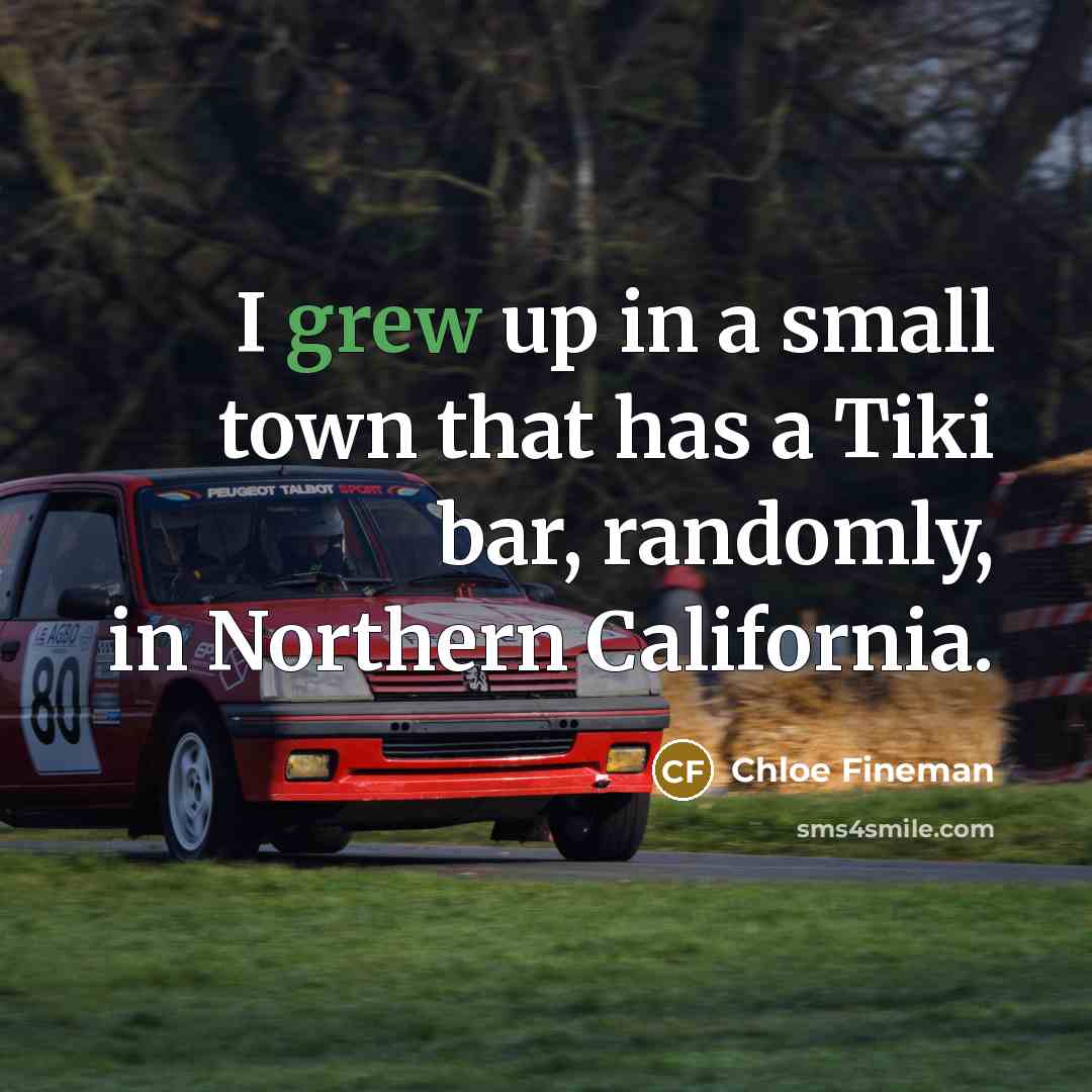 “I grew up in a small town that has a…” quote by Chloe Fineman