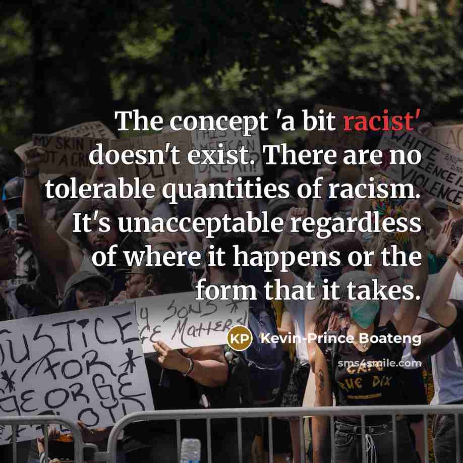 “The concept 'a bit racist' doesn't exist. There are no…” quote by Kevin-Prince Boateng