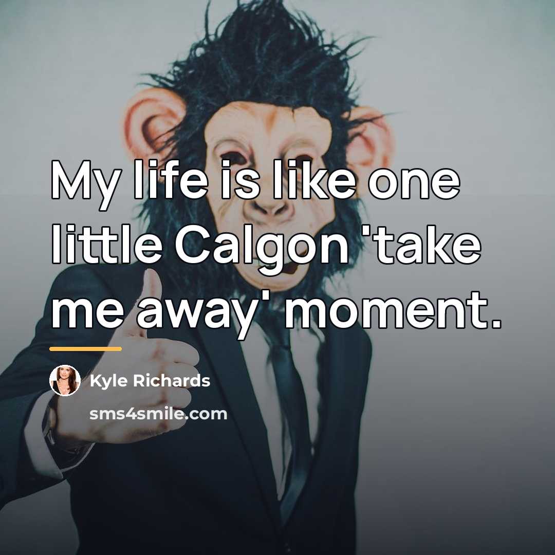“My life is like one little Calgon 'take me away'…” quote by Kyle Richards