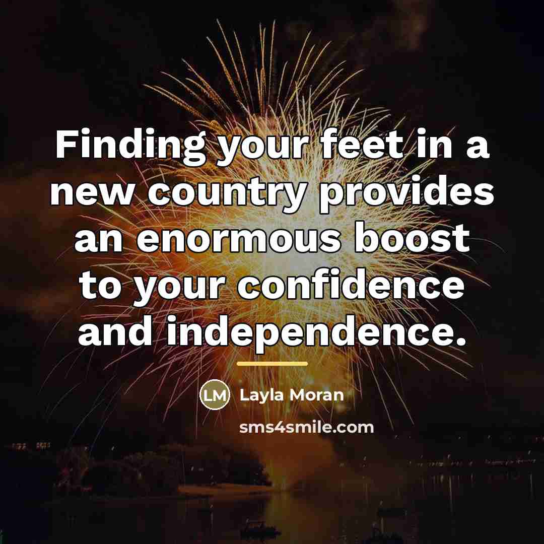 “Finding your feet in a new country provides an enormous…” quote by Layla Moran