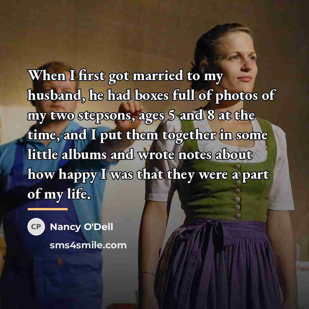 “When I first got married to my husband, he had…” quote by Nancy O'Dell