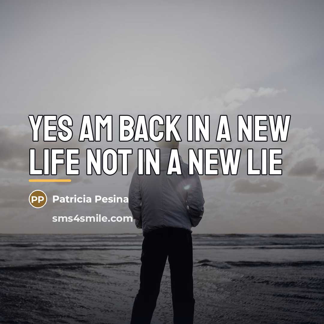 “Yes am back in a new life not in a…” quote by Patricia Pesina