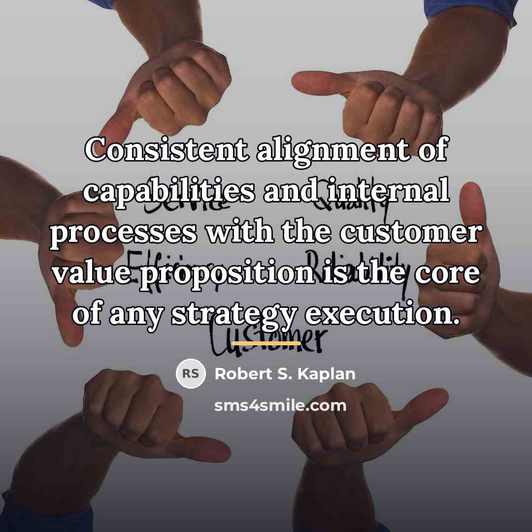 “Consistent alignment of capabilities and internal processes with the customer…” quote by Robert S. Kaplan