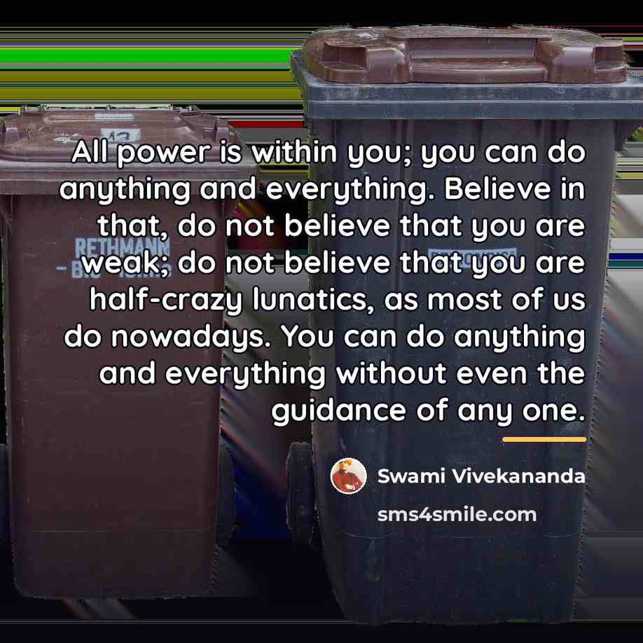 “All power is within you; you can do anything and…” quote by Swami Vivekananda