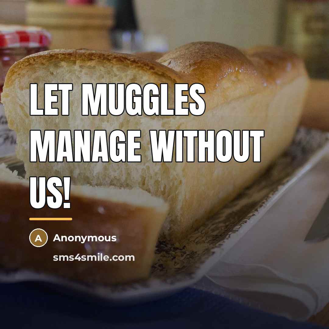 “Let muggles manage without us!…” quote by Anonymous