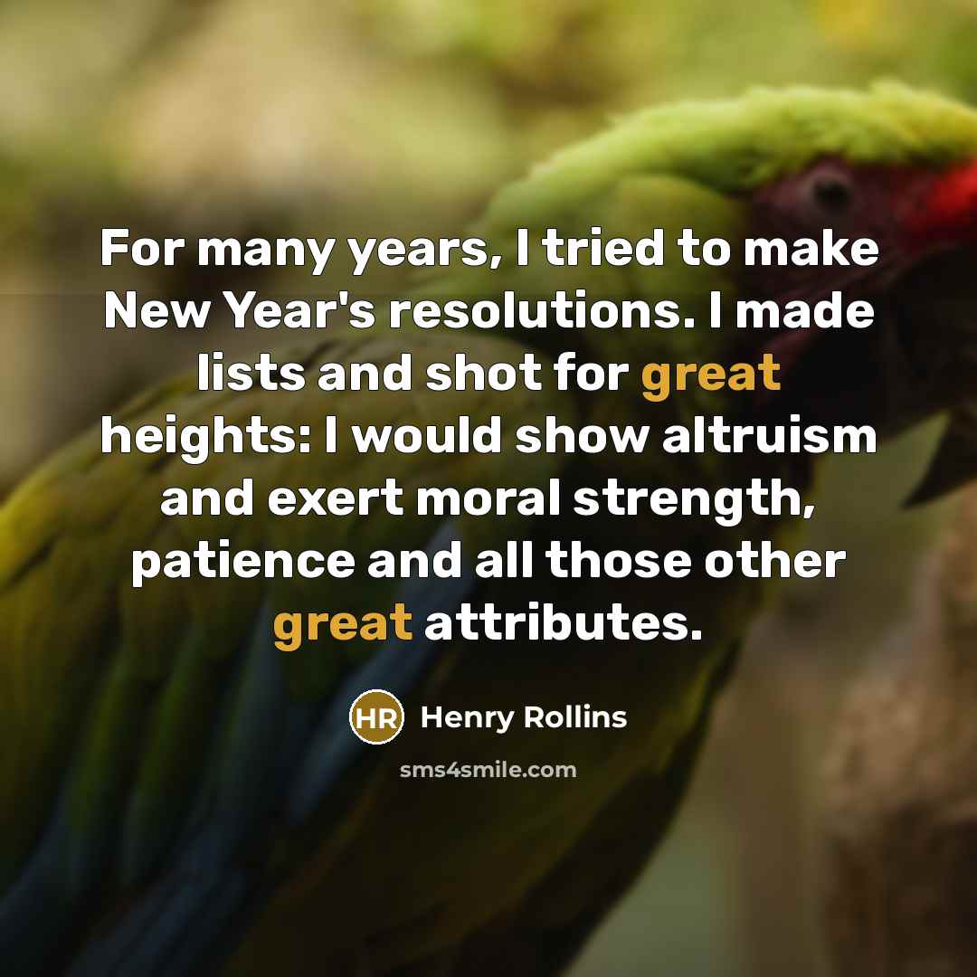 “For many years, I tried to make New Year's resolutions.…” quote by Henry Rollins