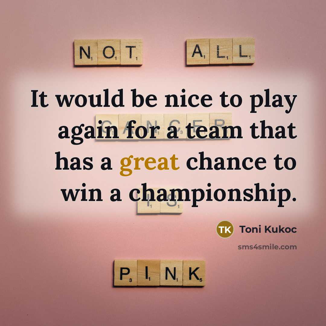 “It would be nice to play again for a team…” quote by Toni Kukoc