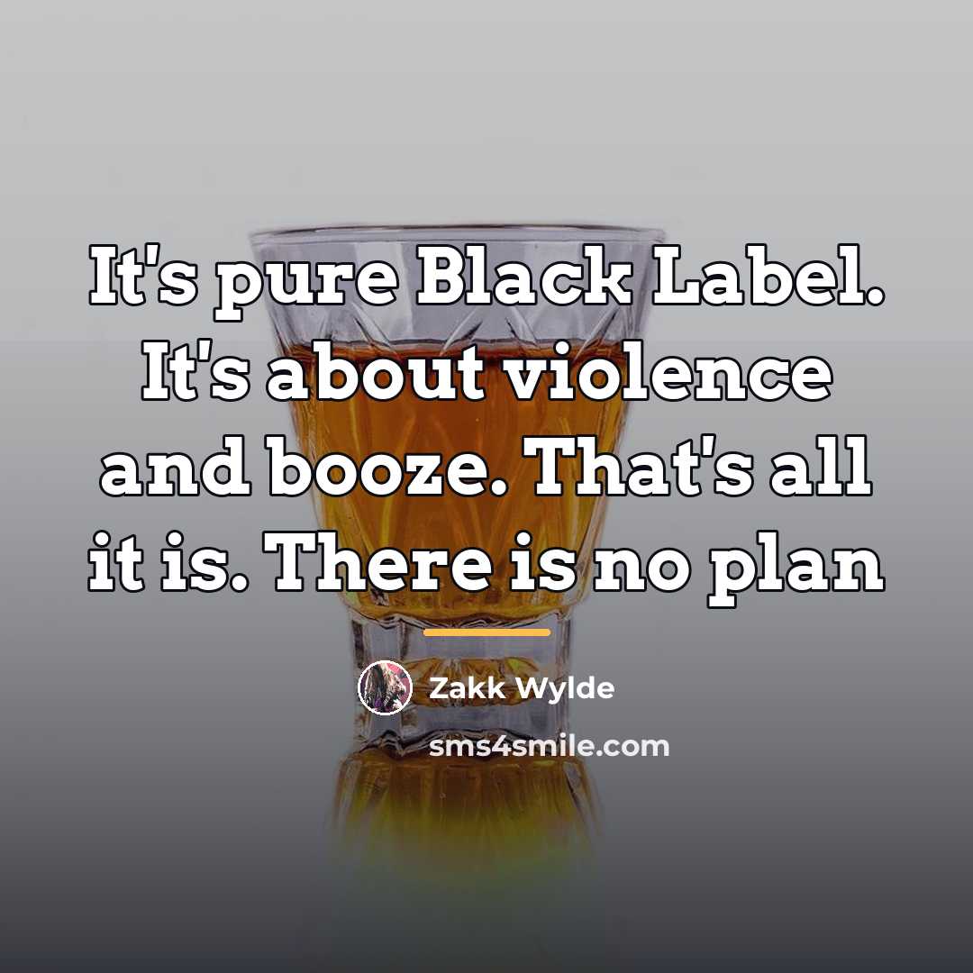 “It's pure Black Label. It's about violence and booze. That's…” quote by Zakk Wylde