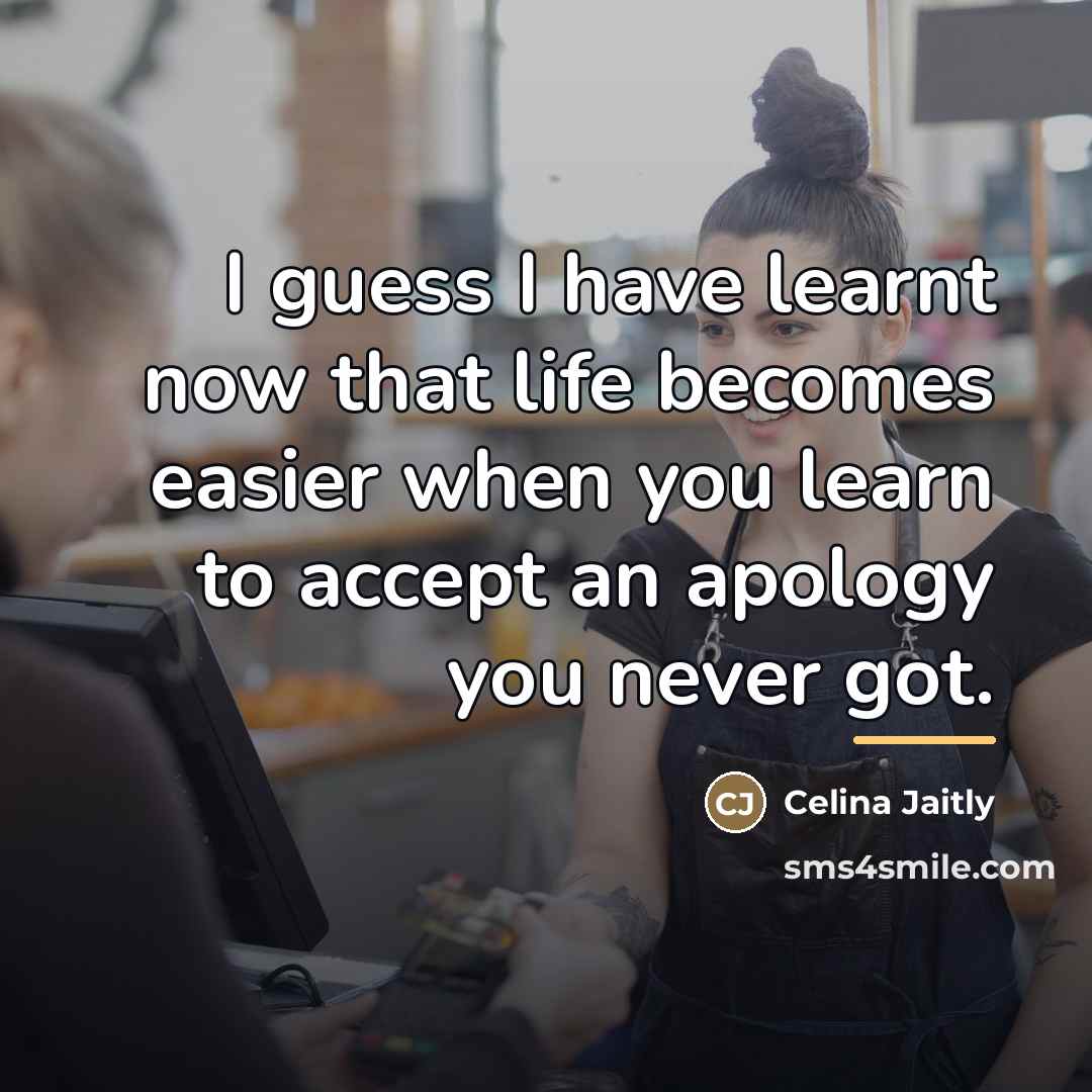 “I guess I have learnt now that life becomes easier…” quote by Celina Jaitly