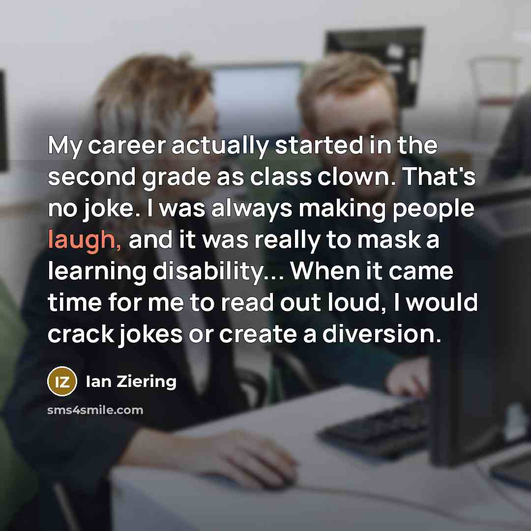 “My career actually started in the second grade as class…” quote by Ian Ziering