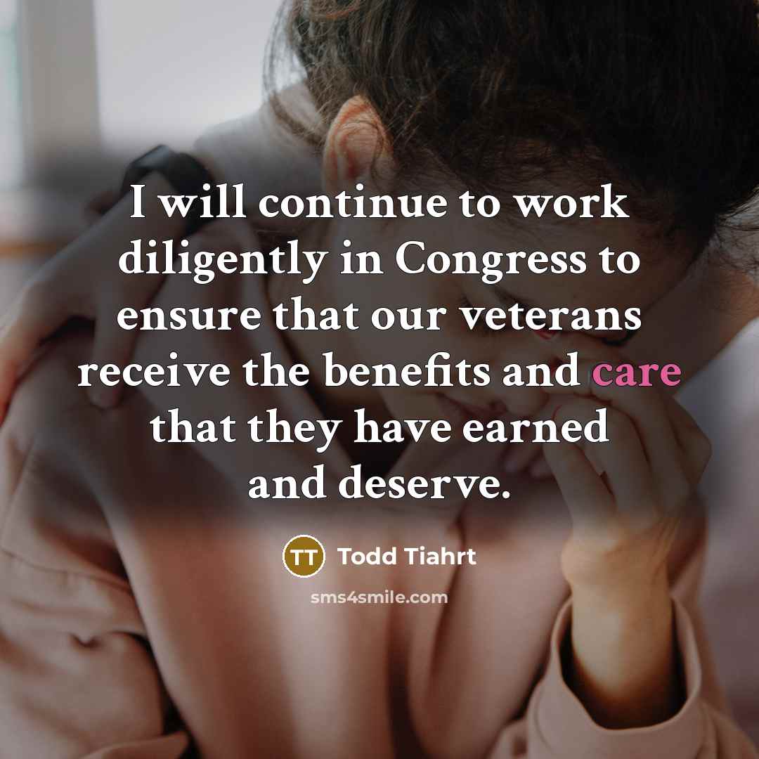 “I will continue to work diligently in Congress to ensure…” quote by Todd Tiahrt
