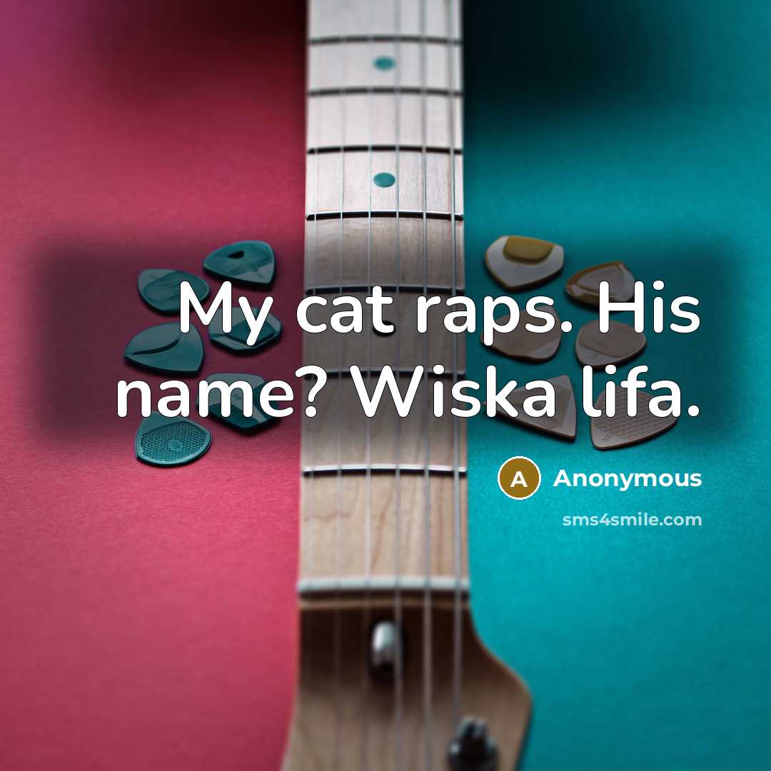 “My cat raps. His name? Wiska lifa.…” quote by Anonymous