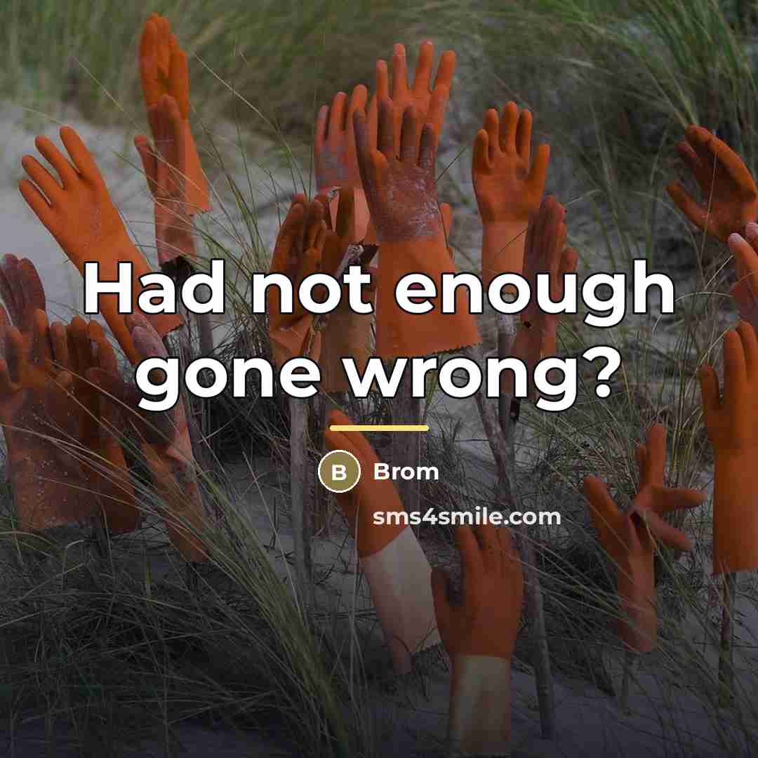 “Had not enough gone wrong?…” quote by Brom