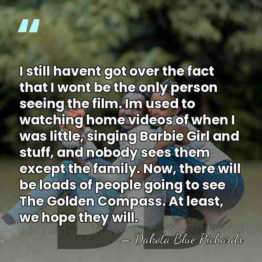 I still havent got over the fact that I wont be the&hellip; - Dakota Blue Richards