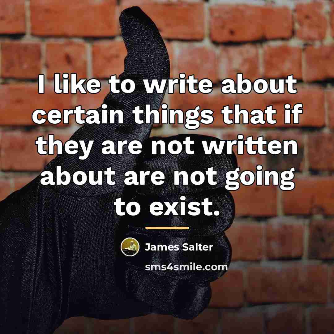 “I like to write about certain things that if they…” quote by James Salter