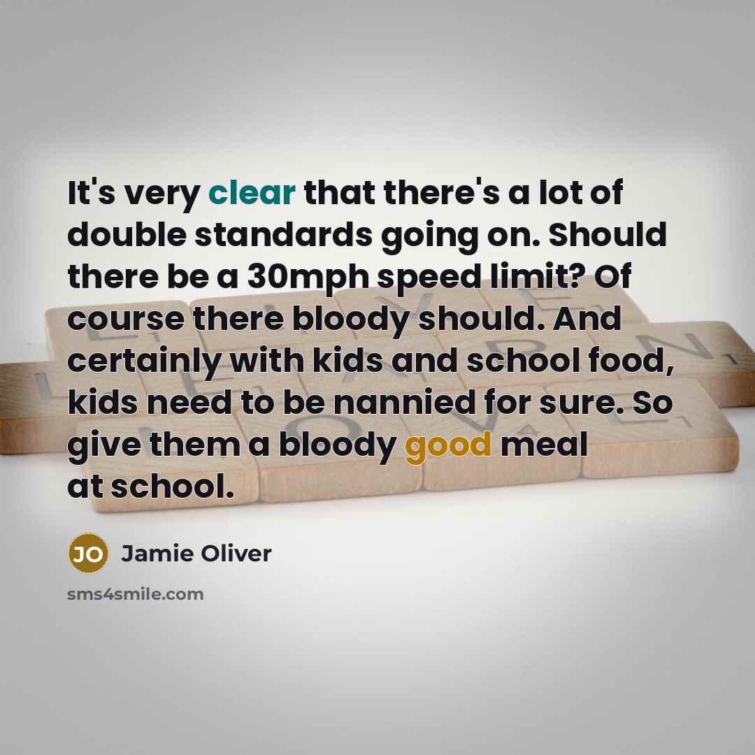 “It's very clear that there's a lot of double standards…” quote by Jamie Oliver