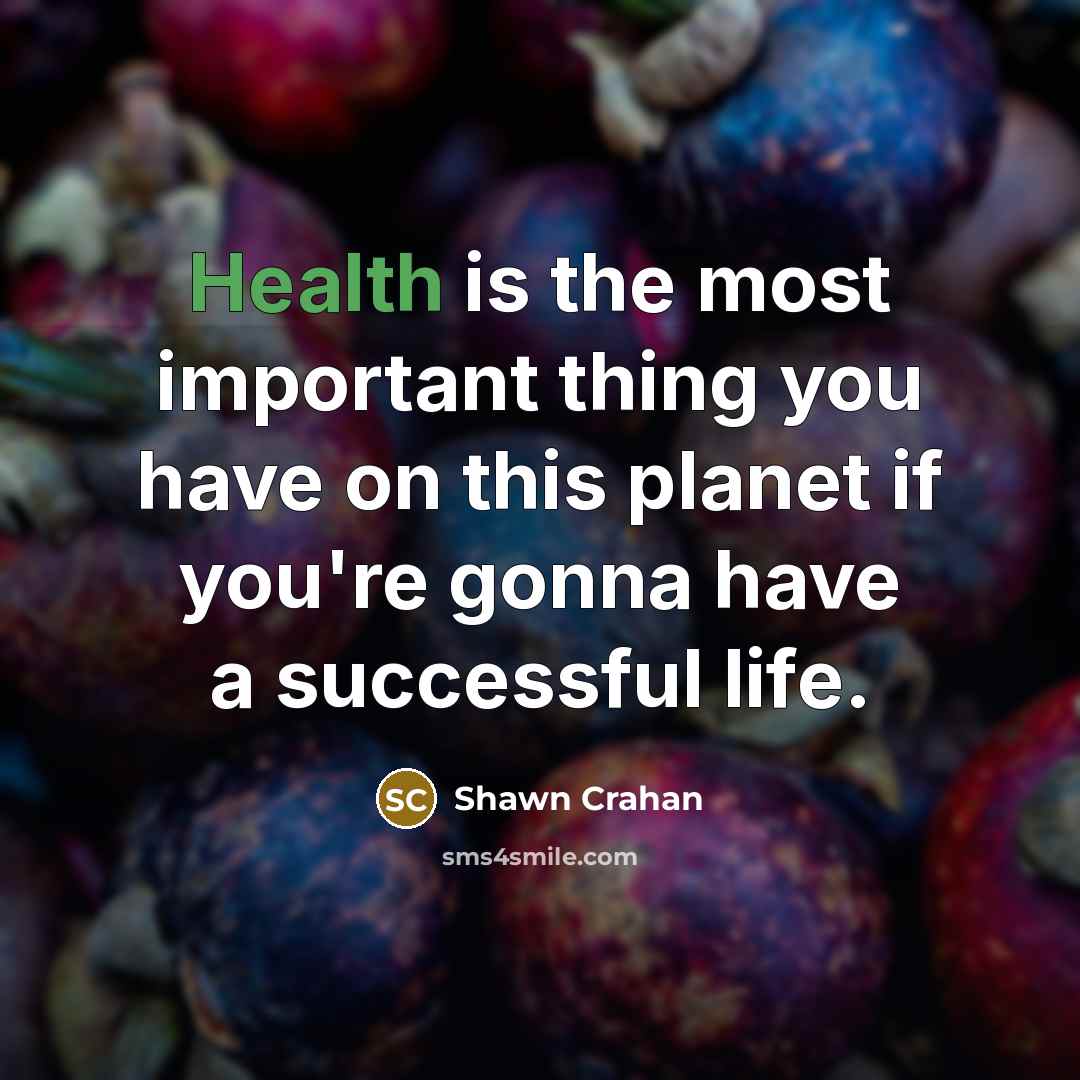 “Health is the most important thing you have on this…” quote by Shawn Crahan