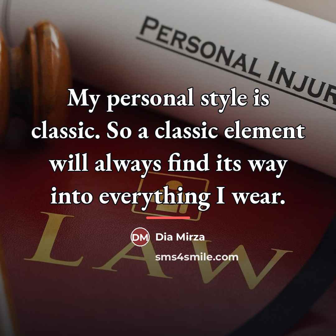 “My personal style is classic. So a classic element will…” quote by Dia Mirza